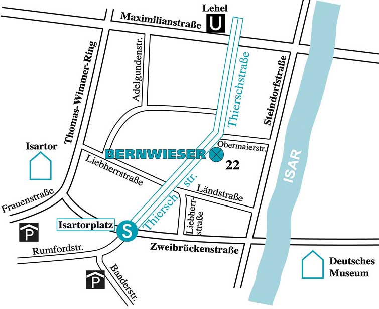 Anfahrt - BERNWIESER - Meisterbetrieb für Orthopädie-Schuhtechnik in München